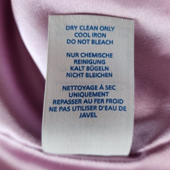 Boden Purple Pleated V-Neck A-Line Cocktail Dress Womens 12L Long - Picture 9 of 9